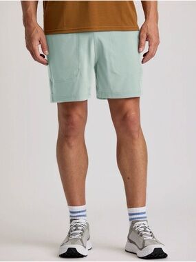 Men's Mint Free Fly Stretch Pull-On Breeze Active Lined 5.5” Shorts